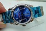 Copy Rolex Oyster Perpetual Watch SS Blue Face 36mm Men Size